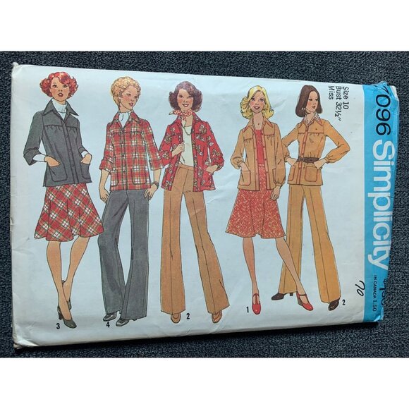 Simplicity Misses Shirt Jacket Pants Sewing Pattern sz 10 7096 - uncut - Picture 5 of 11